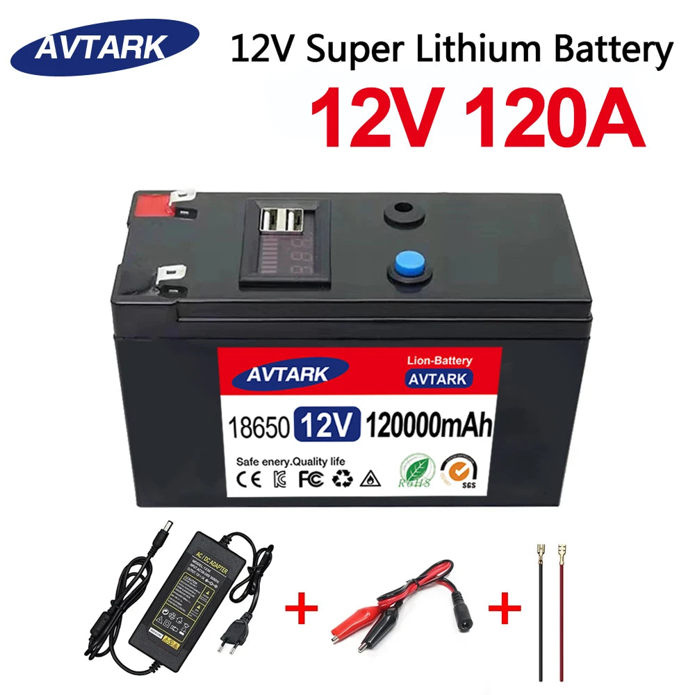 12V Battery, Rechargeable 12V lithium battery with high safety and quality for solar and EV use.