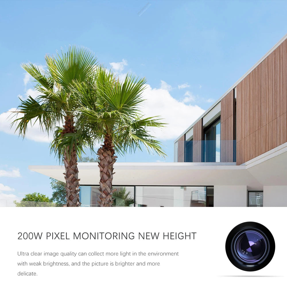 4G 5MP Outdoor Solar Panel Camara, Captures high-quality images in low-light settings, providing clear and bright video.