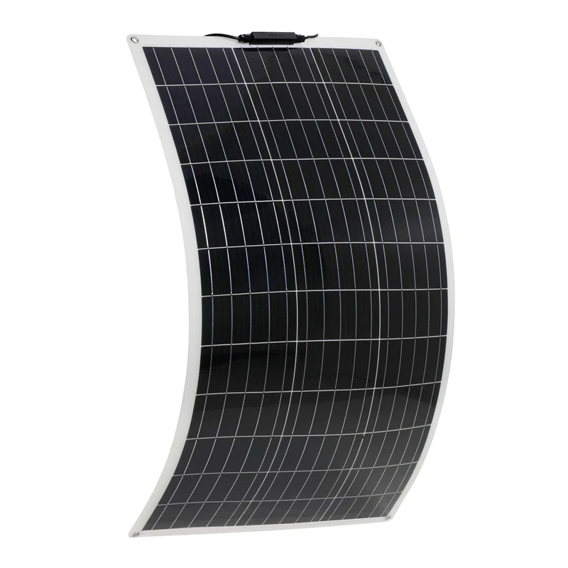 300W Solar Panel, Charges 12V batteries for camping, cars, yachts, RVs, and mobile devices; lightweight and easy to install.