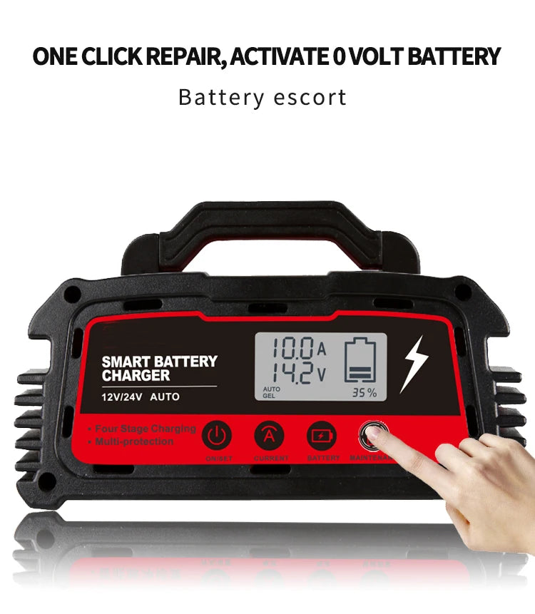 Jingyang 12V 100Ah 200Ah Lithium LiFePO4 Battery, 12V/24V output, auto-charge, and sleep mode with OQA charger and built-in battery management system.