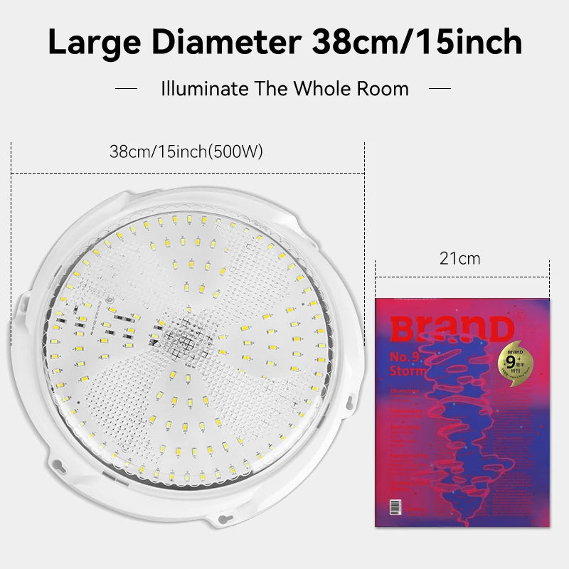 Solar light, Provides bright light up to 5000 lumens within a 30-inch diameter area.