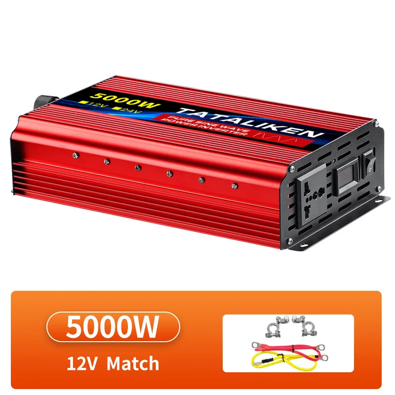Pure sine wave inverter converts DC power to AC power, suitable for 7kW/8kW applications.