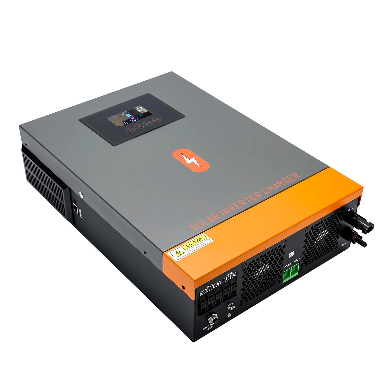 PowMr 6200W Grid Tied Inverter, Warning: Solar charger inverter, max input 500V DC, output 230V AC.