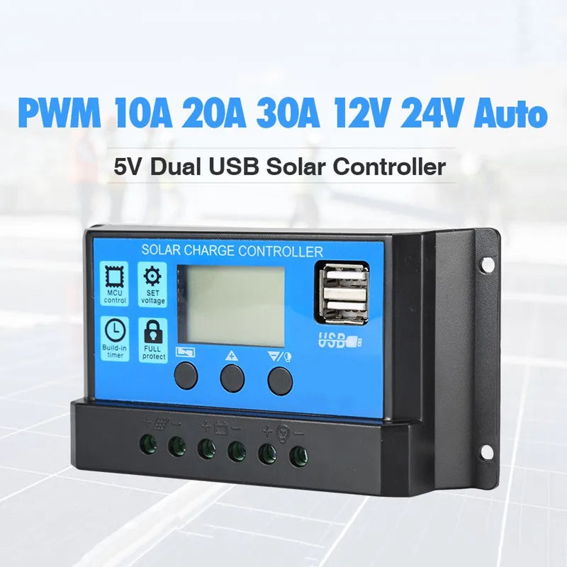 10A 12V 24V PWM Solar Controller, High-performance PWM solar controller for 12V/24V systems with advanced features.