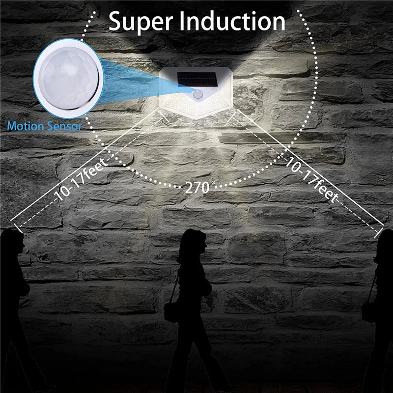 2/4/8/10PCS Solar Light, Moonlight-like induction lighting with motion sensor detects movement up to 270 degrees.