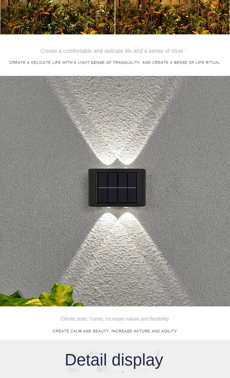 Outdoor Solar Garden Light, Elegant solar-powered garden light for warm and tranquil ambiance.