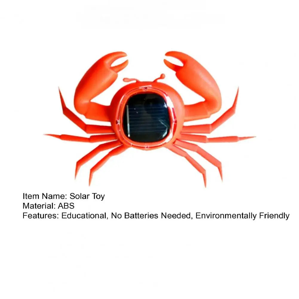 Solar Toy, Solar-powered toy crab made from eco-friendly materials for imaginative play and learning.