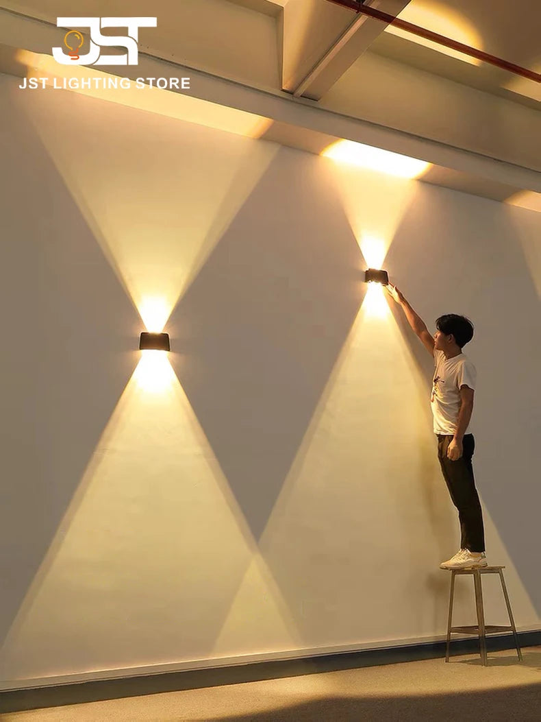 Solar LED Wall Light, Outdoor solar-powered wall light with automatic charging, waterproof, and adjustable brightness.