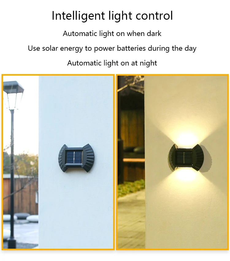 Automatically turns on at night using solar-powered batteries charged during the day, no electricity required.