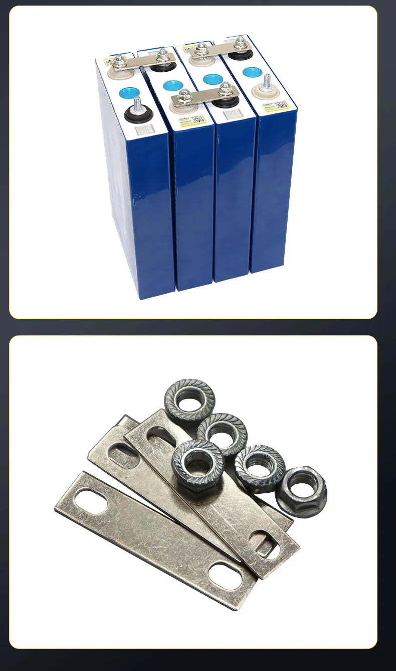 Liitokala 3.2V 105Ah LiFePO4 battery, Li-Ion battery specifications: 200x130x38mm, 105Ah capacity, replacement battery with CE certification.