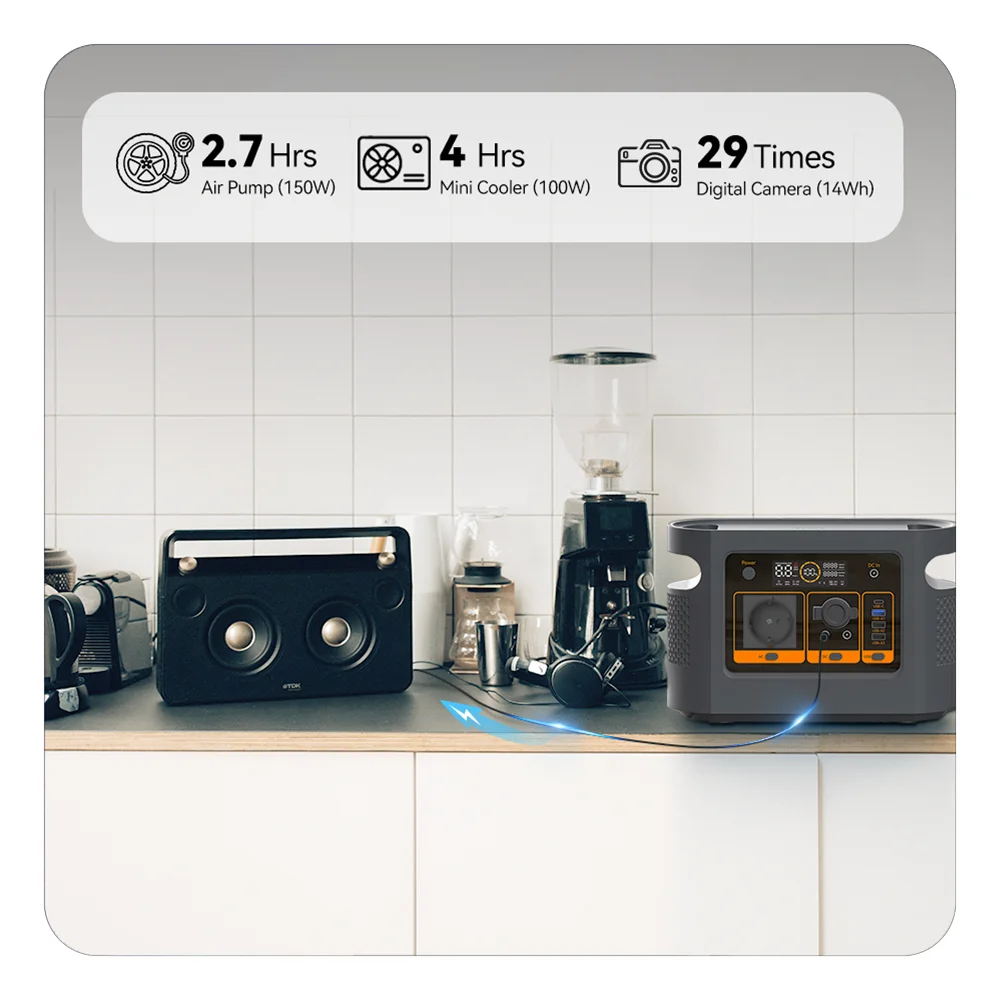 FF Flashfish QE01D, Power for 2.7 hours: air pump, mini cooler, digital camera, and other small appliances.
