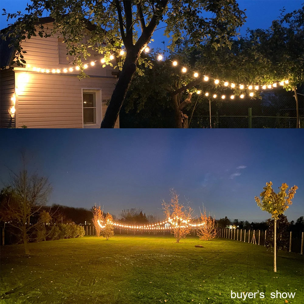 Outdoor String Light, 175W (EU plug), 125W (US plug) LED bulb specifications