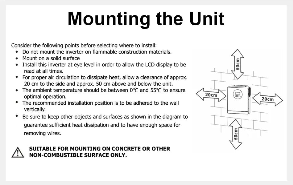 Easun Power 3200VA 3000W Solar Inverter, Easun Power solar inverter with built-in MPPT and Wi-Fi support, ideal for off-grid solar systems.