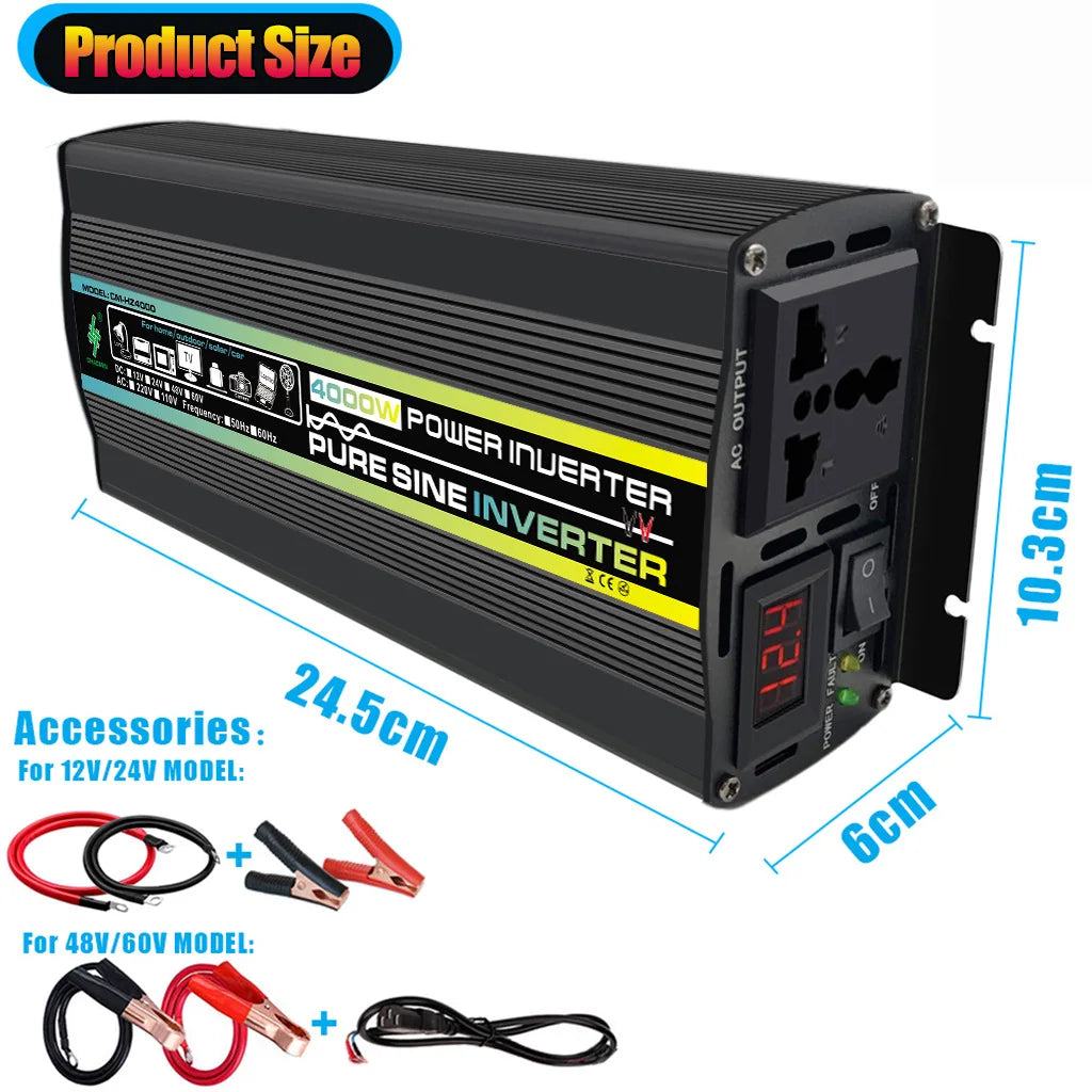 3000W/4000W Pure Sine Wave Inverter, Pure Sine Wave Inverter Car Power