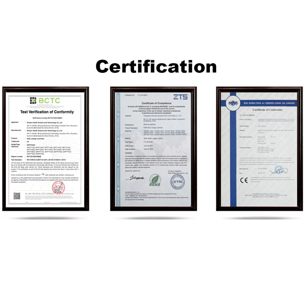 Conformity certified by multiple organizations for meeting standards, including testing verification.
