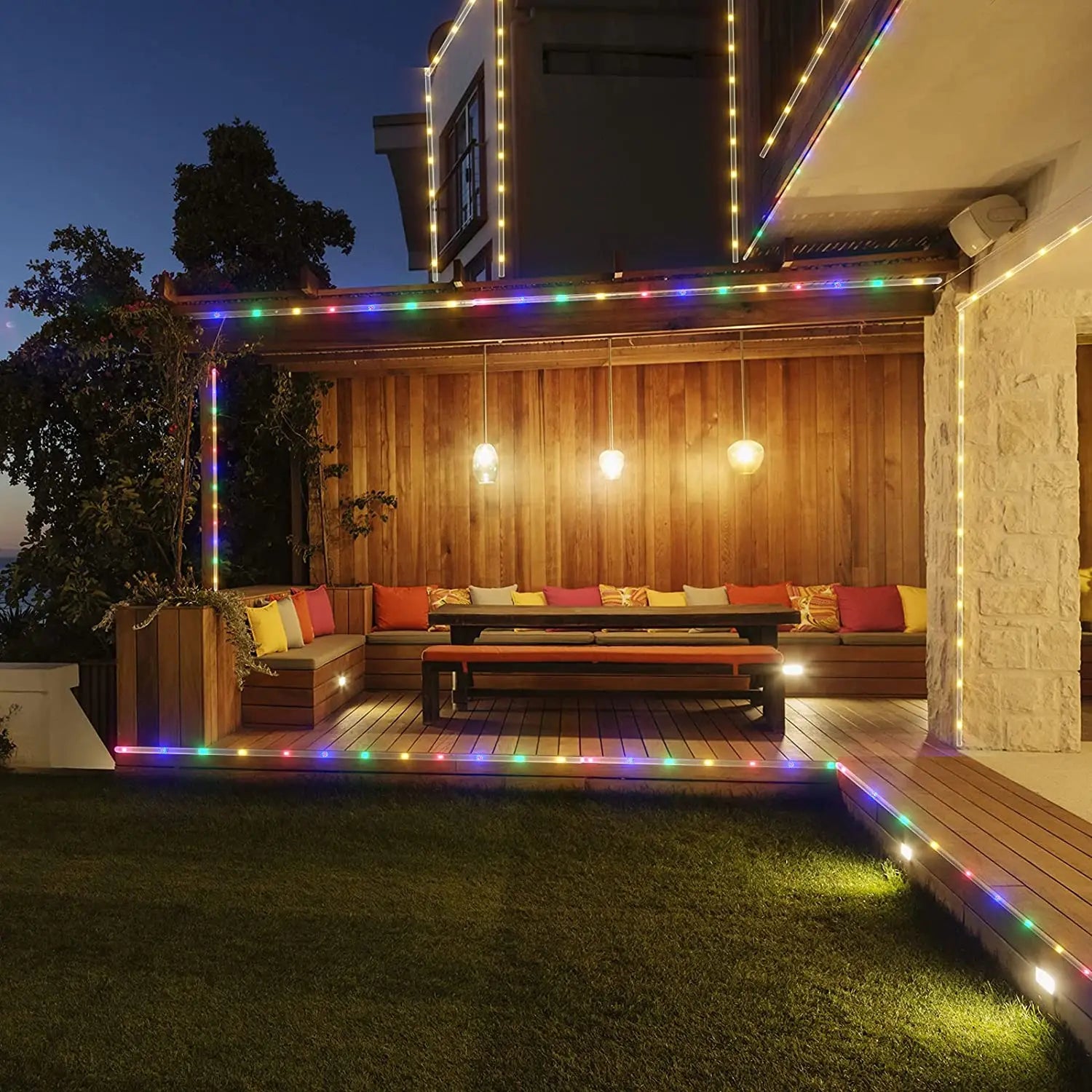 300LED Solar Powered Rope Strip Light,