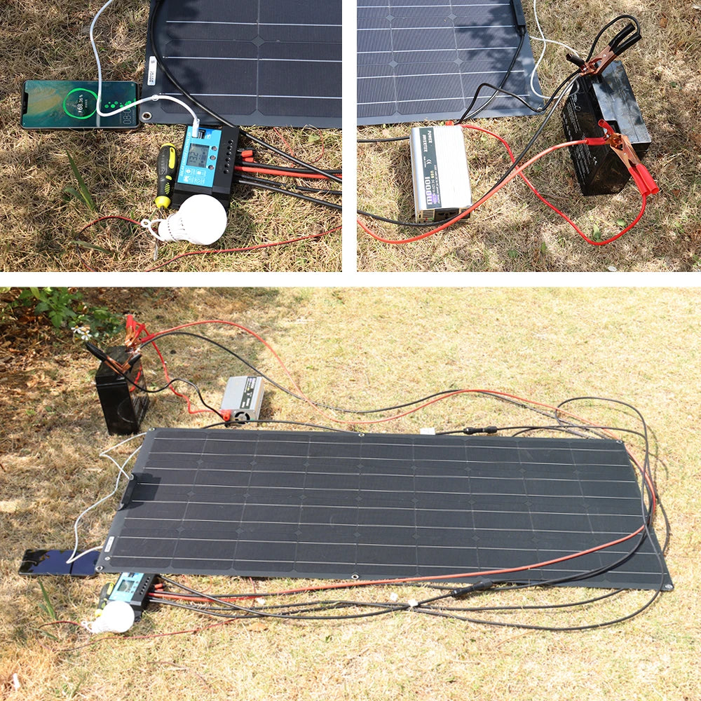 12v solar panel, Parallel Connect: Two Solar Panels + 12V Controller = Single 12V System.