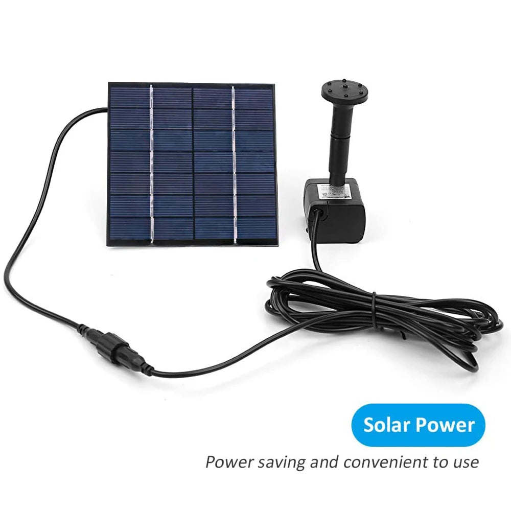 1.4W Mini Solar Fountain, Solar-powered pump that saves energy and is easy to use.