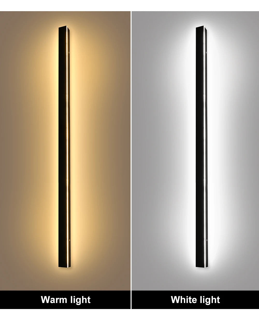 LUCKYLED Modern Led Wall Light with IP65 waterproof rating, AC85-265V voltage, and 50000+ hour lifespan.