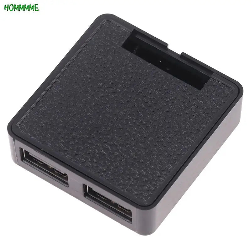 Compact power bank measures 4.27x4.18x1.27cm (or 1.68x1.64x0.5inches)