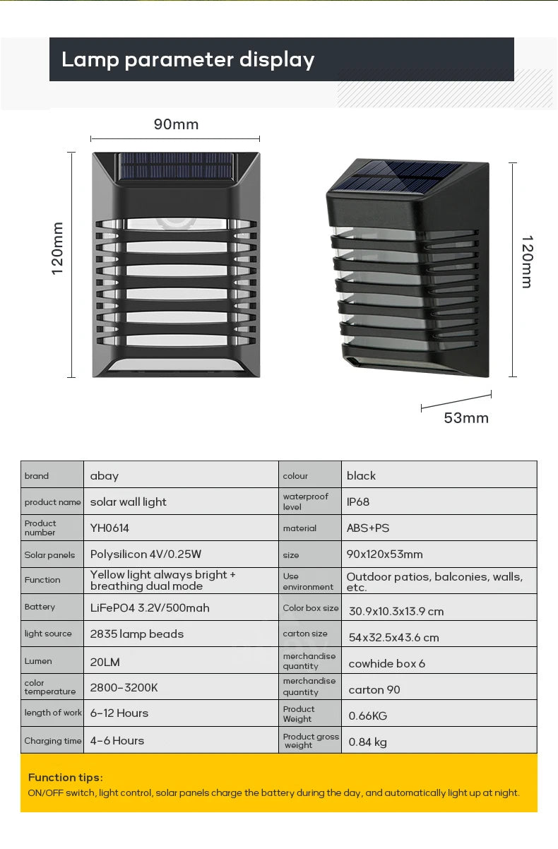 Solar LED Light, Solar-powered outdoor lamp for gardens, balconies, and courtyards, featuring waterproof design and energy-efficient LED lighting.