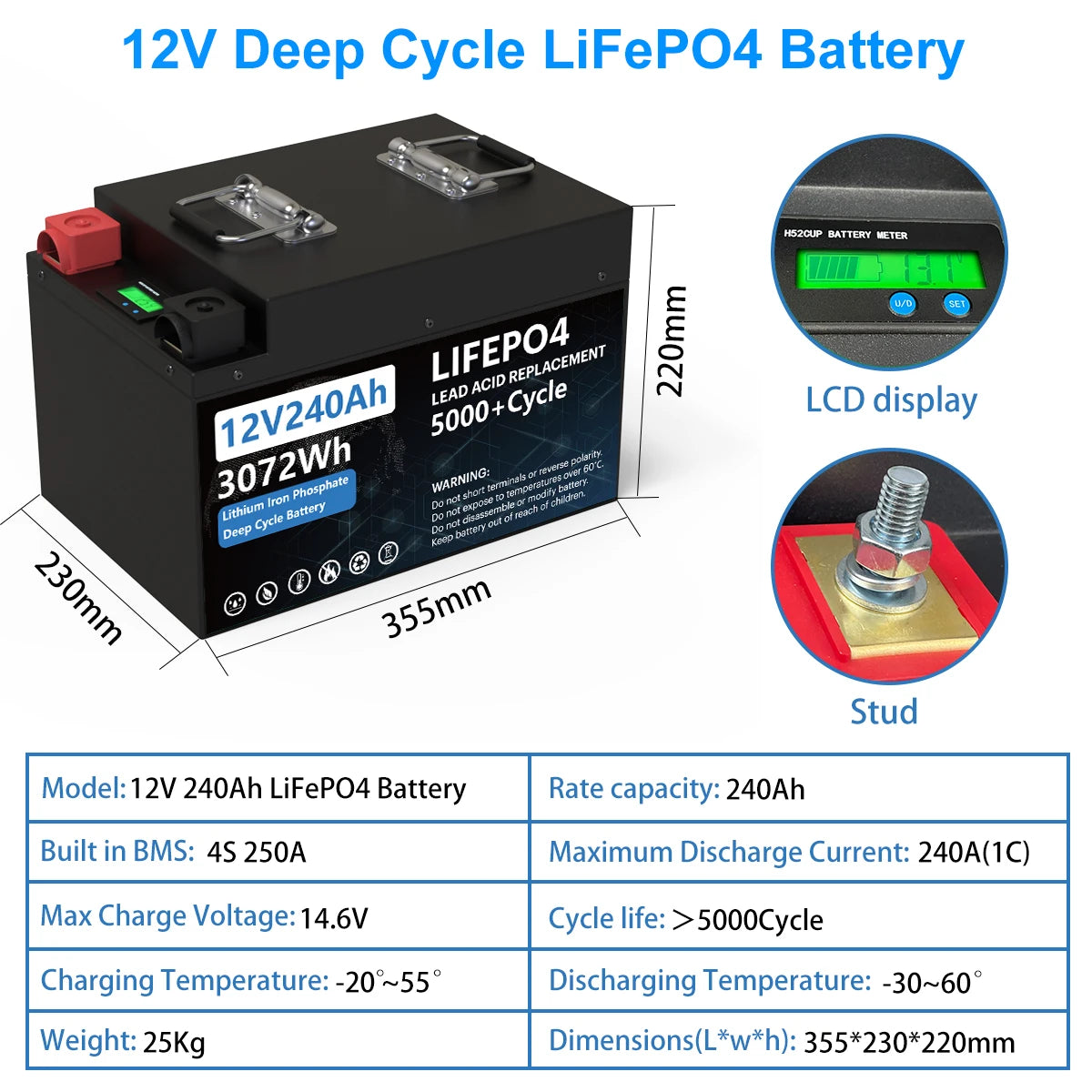 12V 200AH 240AH LiFePO4 Battery, 12V 200AH 240AH LiF
