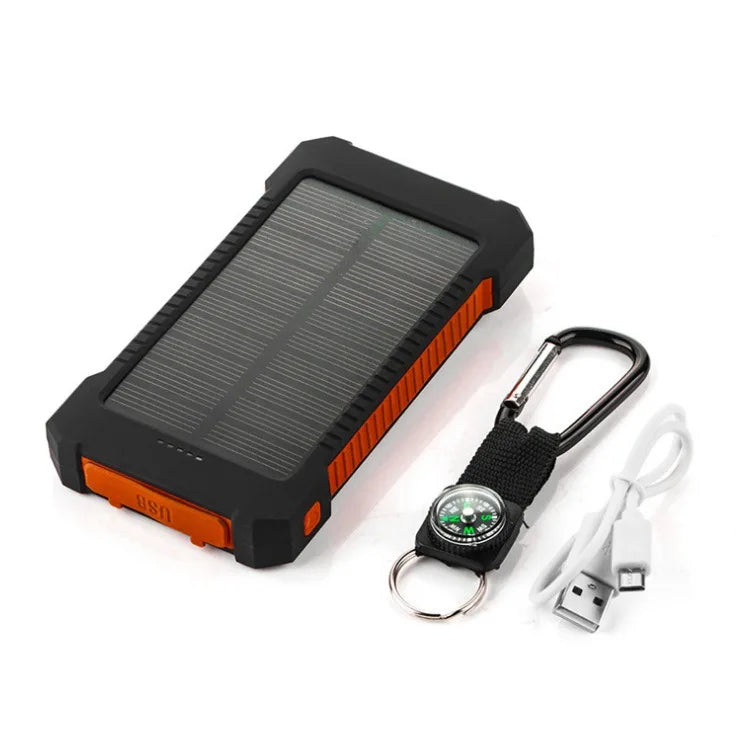 Waterproof and wireless, this powerful power bank charges on-the-go with solar panels.