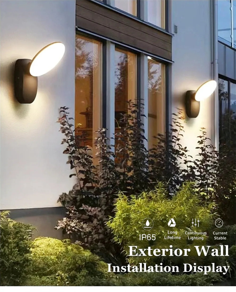 LED Wall Light, Durable IP65-rated lighting for exterior walls with stable performance and long lifetime.