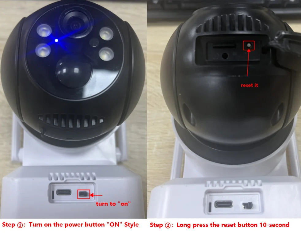 TQ2B - 1080P WiFi Solar Camera, To activate, press the power button