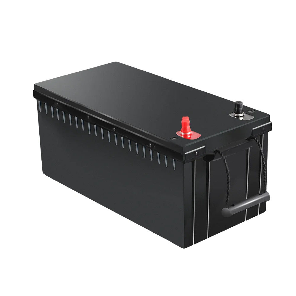 12V 200Ah LiFePO4 Battery, High-performance lithium iron phosphate battery with built-in management system for solar, RV, and motor applications.