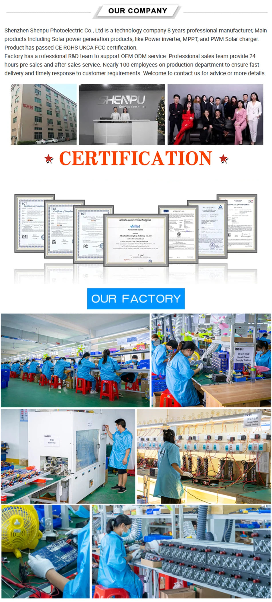 Inverter, Shenzhen Shenpu Photoelectric Co., Ltd: Solar power products, CE/RoHS certified, OEM/ODM services with dedicated R&D team.