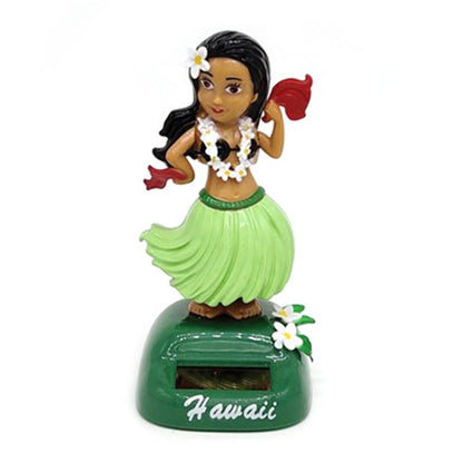 Solar Dancing Hawaii Girl Hulas Shaking Head Toy -  Solar Powered Auto Interior Decompression Dashboard Ornament Car Accessories