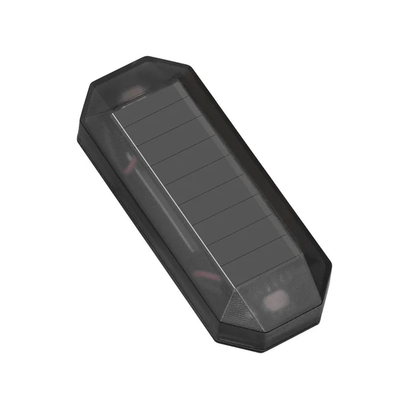 Car Solar LED Mini Warning Light, Mini solar-powered warning light for motorcycles with anti-rear strobe feature.