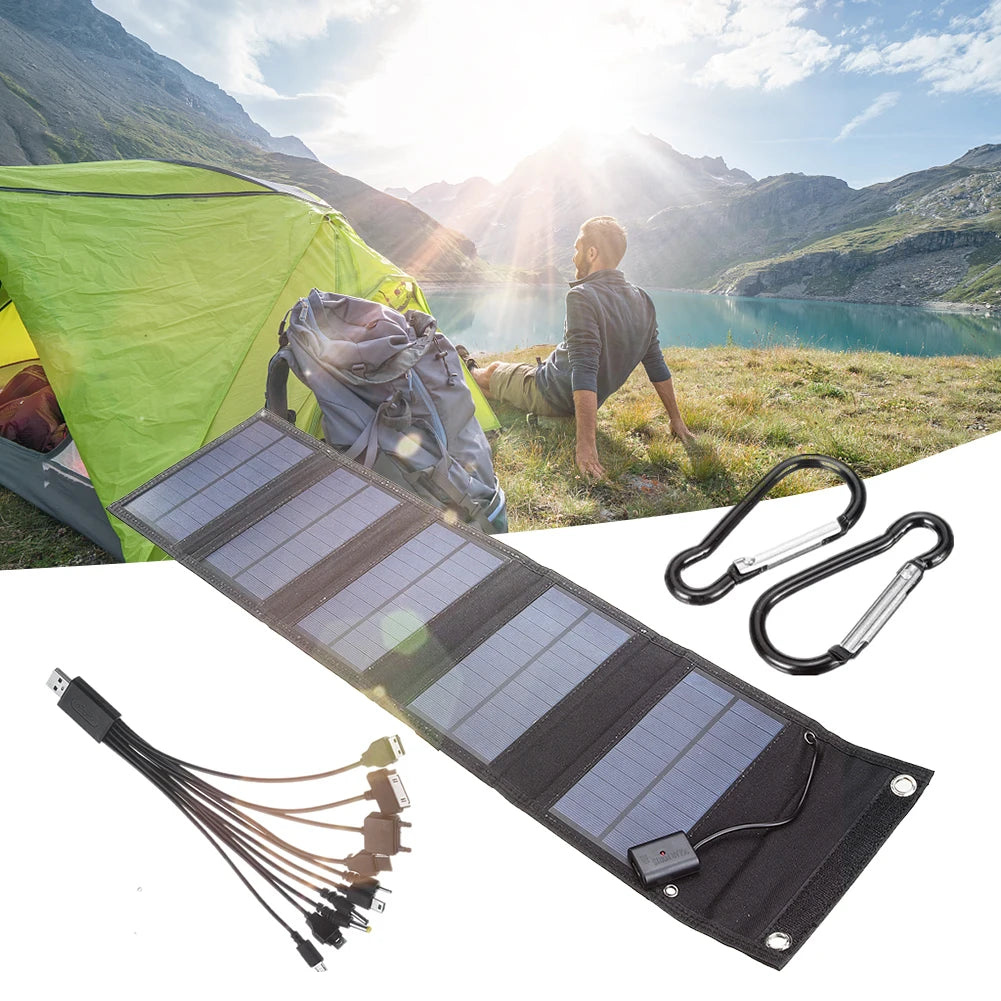 15/20W 5V Solar Panel, Portable solar charger for outdoor enthusiasts, perfect for charging devices on-the-go.
