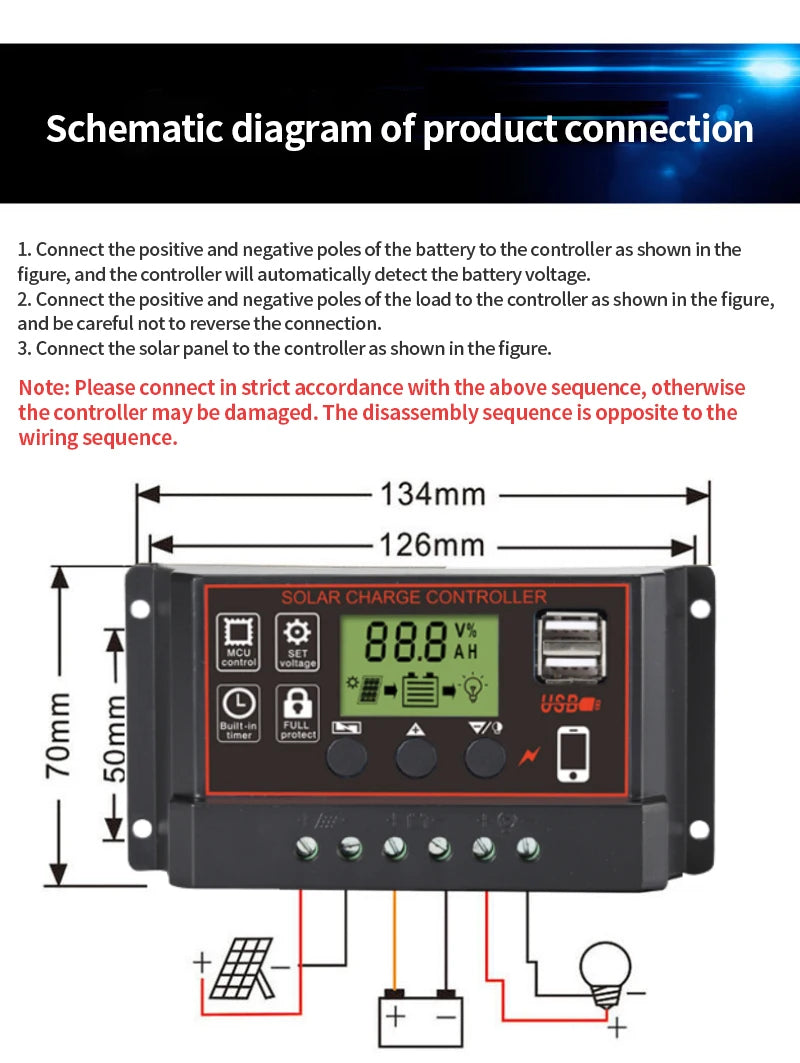 10A 20A 30A PWM Solar Charge Controller, 10A 20A 30A PWM Solar
