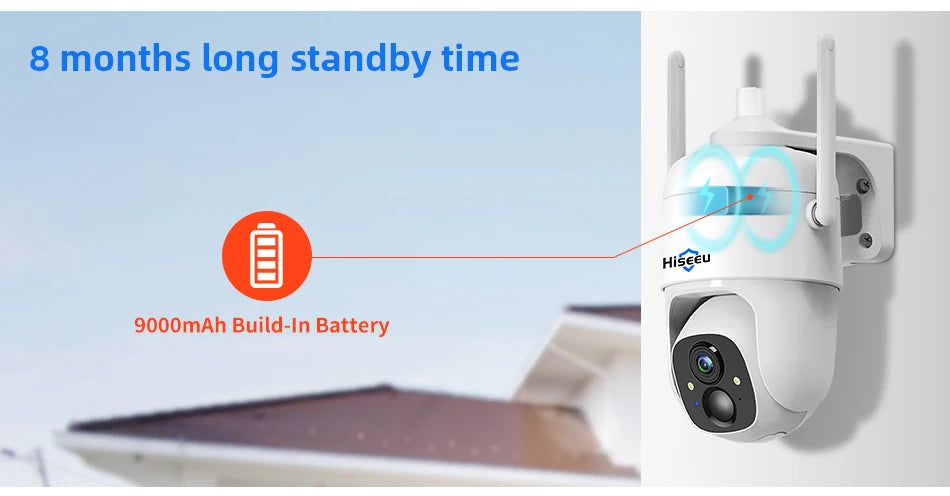 Lasts long on a single charge: up to 8 months standby time with 9,000mAh built-in battery.