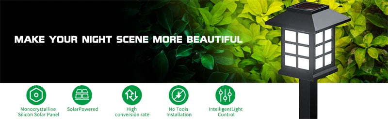 LED Solar Pathway Light, Solar-powered LED pathway lights for enhanced nighttime ambiance with easy installation and smart control.