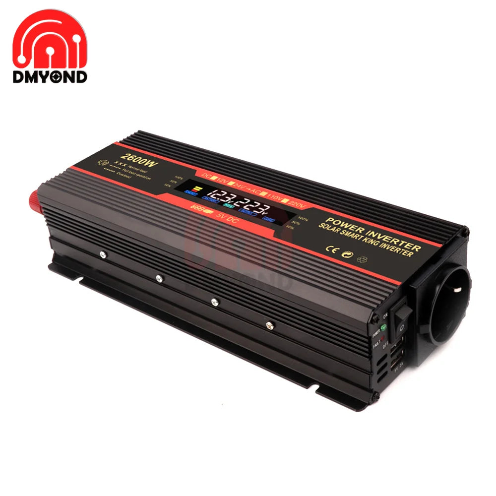 1500W/2000W/2600W Inverter, Inverter converts DC power from solar or cars to AC power for home use.