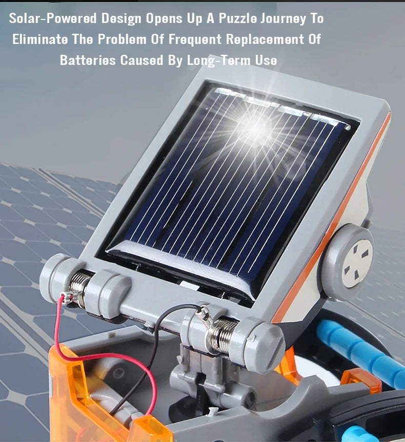 12 in 1 Science Experiment Solar Robot Toy, Long-term reliable energy source with no battery replacement needed.