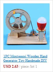 Montessories DIY Science Toy, Build a mini solar fan model kit with wooden parts, perfect for kids and students to learn about physics.
