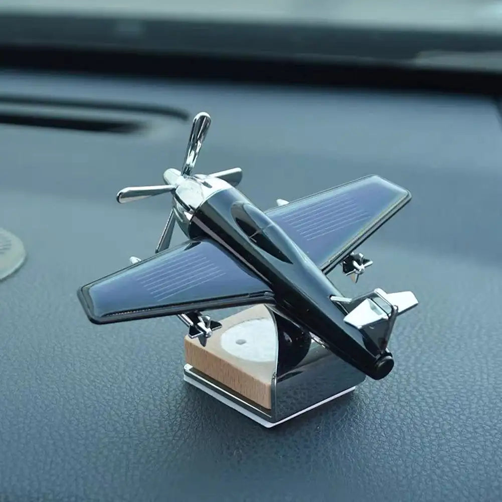 Creative Car Air Freshener Solar Power Toy, Specification:ABS Color:Black,Silver Size:10.5cm/4