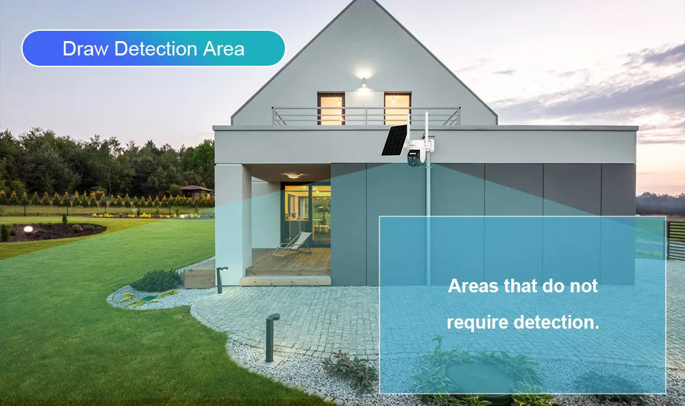 LS VISION LS-CS1 Solar Camera, Identify priority zones with advanced solar camera detection, skipping non-critical areas.