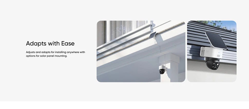 Eufy S340 SoloCam - Solar Security Camera, Flexible mounting option: poles or surfaces, easy installation.