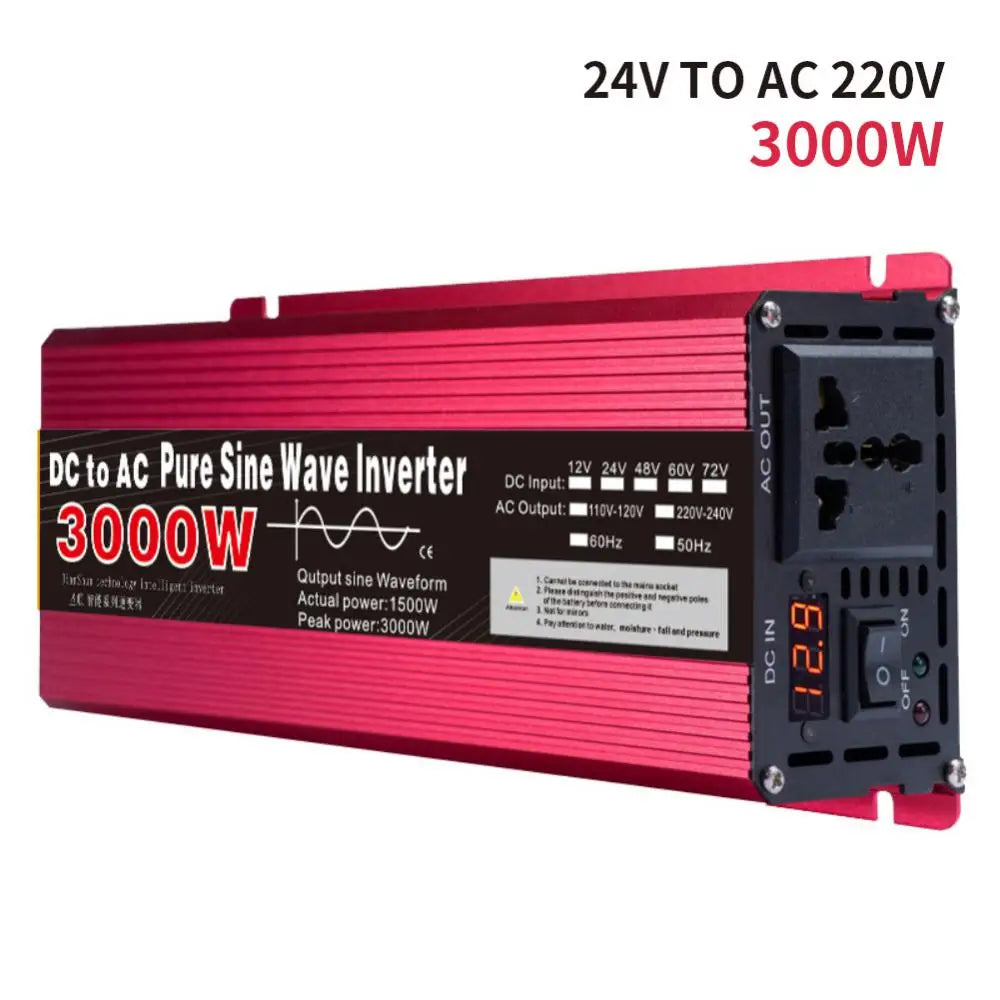 Universal Inverter converts DC to AC with pure sine wave output, adjustable frequency, and features like overload protection.