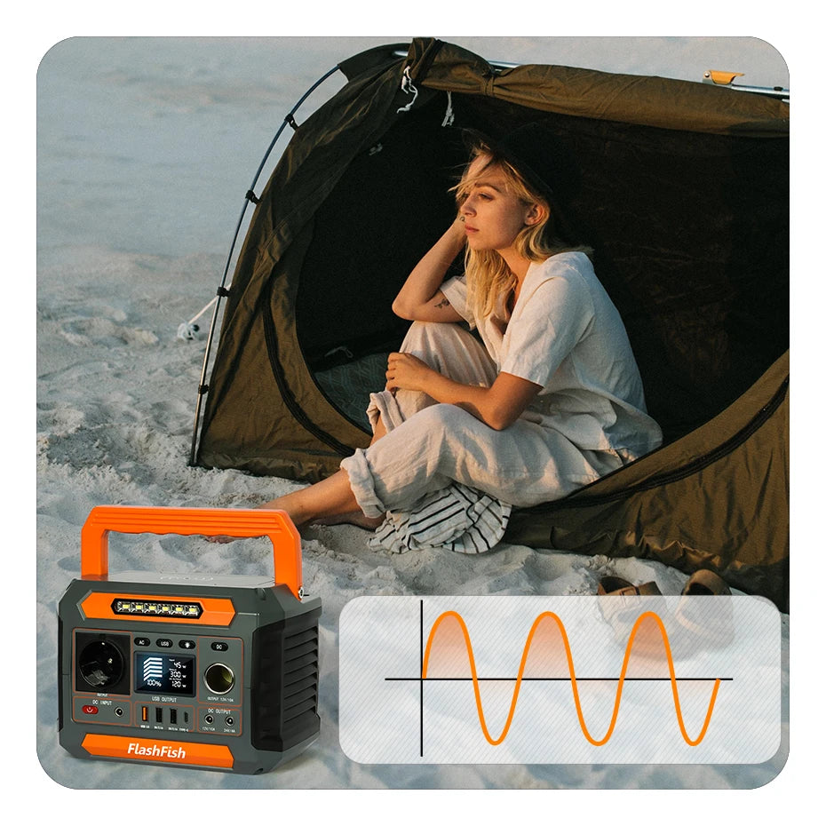 FF Flashfish P66 Solar Generator, Confirm device's power ratings before plugging in to ensure safe use.