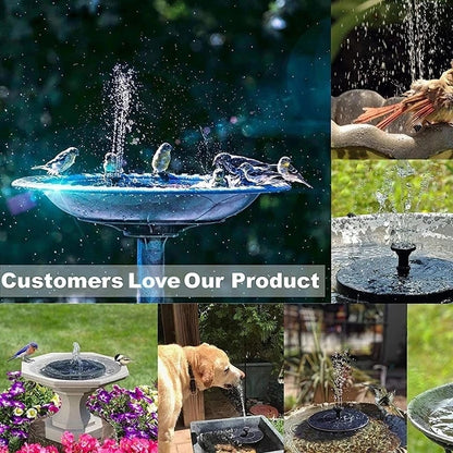 Mini Solar Water Fountain Pool Pond Waterfall Fountain Garden Decoration Outdoor Bird Bath Solar Powered Fountain Floating Water