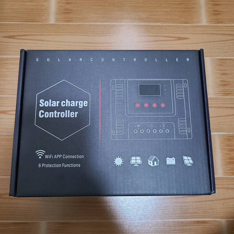 12V 24V 48V 40A 60A Solar Charge Controller, Wirelessly monitors solar charging with 6 safety features for reliable battery management.