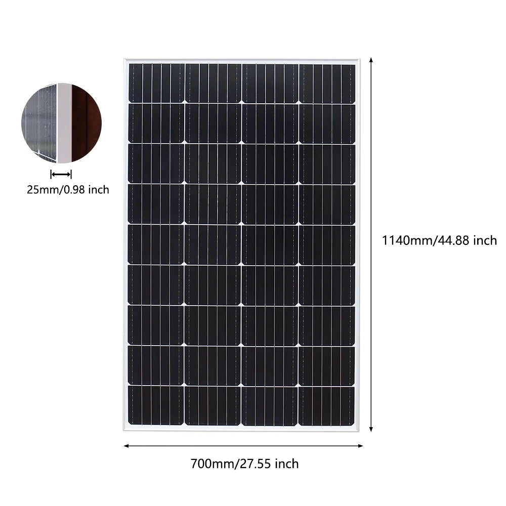 1500w 1000w 800w 600w 400w 200w glass solar panel,