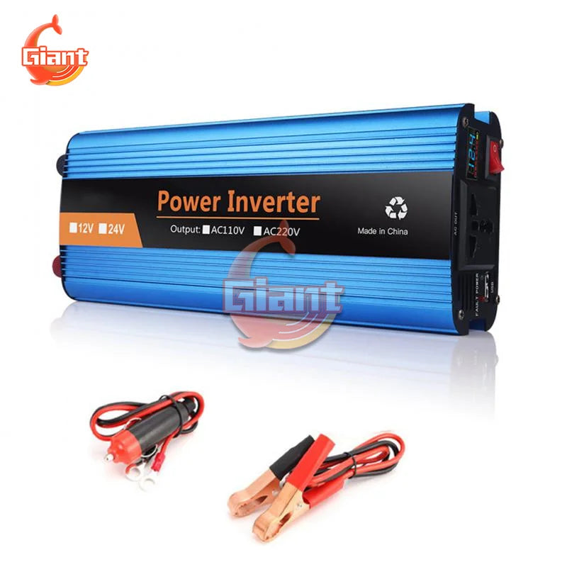 6000W Corrected Sine Wave Inverter, Power inverter converts 12V DC to 220V AC for solar and car use, made in China.