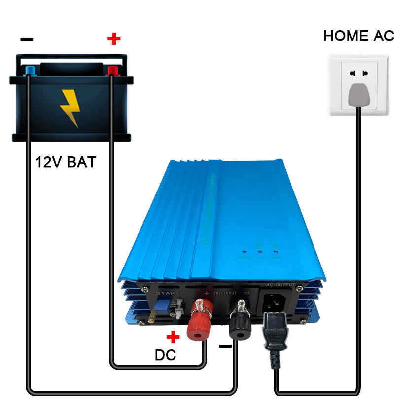 500W Grid Tie Inverter, No fire risk with our inverter's aluminum casing, even with loose DC connections that could cause shorts.